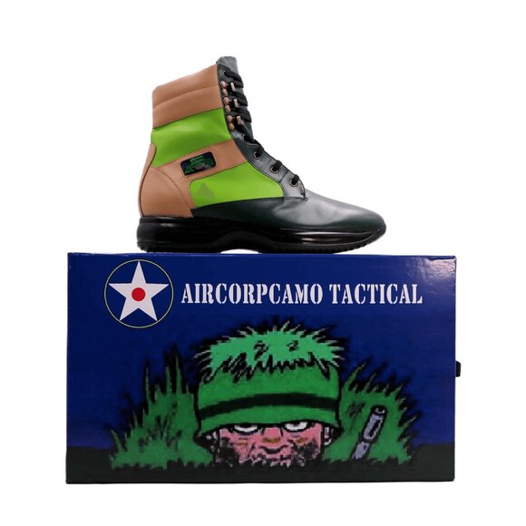 SUBDUED JUNGLE Hi-Top Walking Sneaker By Clifton Cason (US)  Made in Italy main image 5